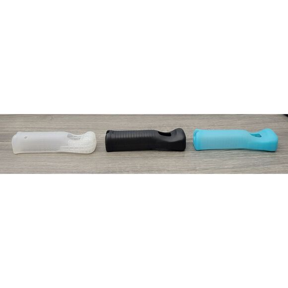 Set of 3 Silicone Skin Cases for Wii Remote Con. BK BL Nyko Wand Clear Nintendo - Picture 6 of 6